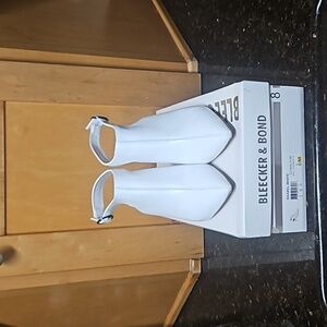 Bleecker & Bond, White Booties, Size 8
